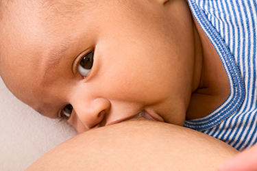 baby breastfeeding